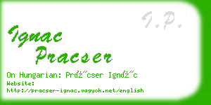 ignac pracser business card